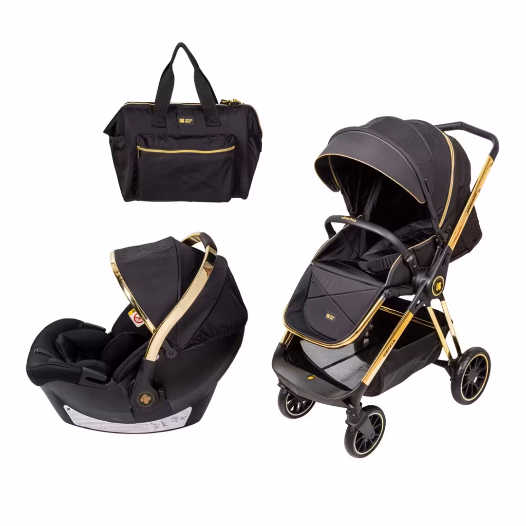 سرویس کالسکه و کریر کیکابو Kikkaboo مشکی مدل Sierra