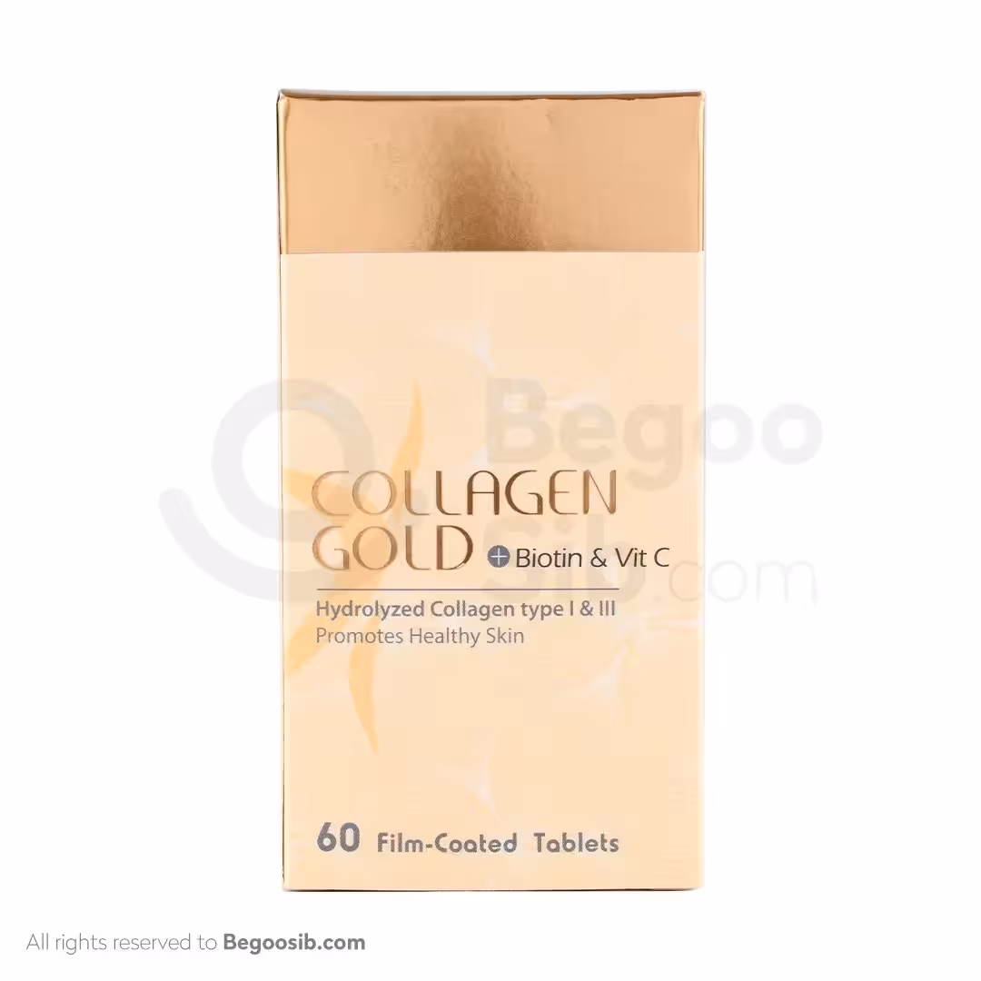 قرص کلاژن گلد بیوتین و ویتامین C آدریان 60 عددی