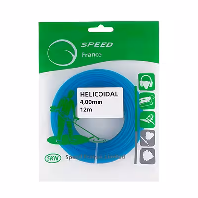 نخ علفتراش مارپیچ آبی 4 میل 12 متری اسپید فرنس