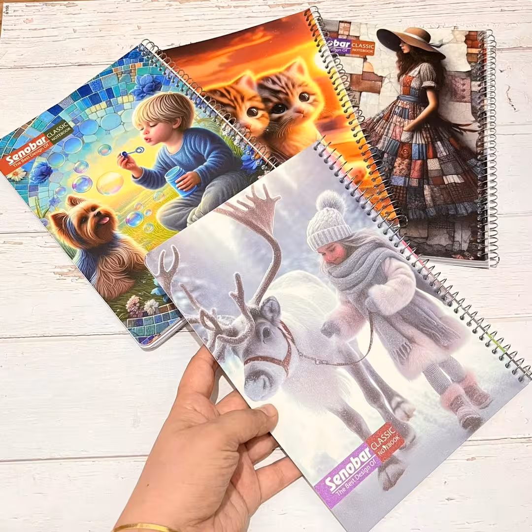 دفتر 50 برگ کلاسیک سیمی