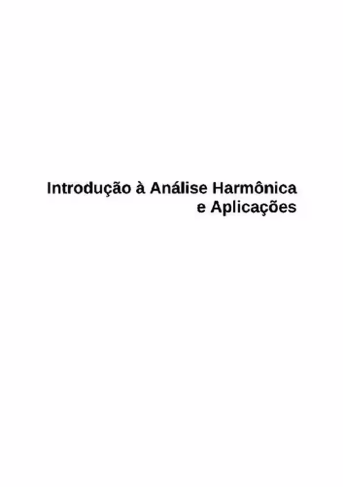 خرید و دانلود نسخه کامل کتاب introdução à Análise Harmônica e Aplicações