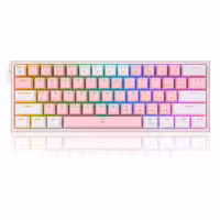 کیبورد گیمینگ ردراگون Redragon K617 FIZZ 60% Wired RGB Pink-White