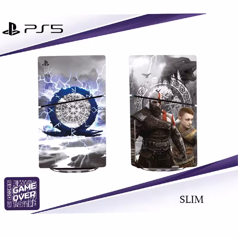 برچسب کنسول PS5 SLIM (GO) طرح GOD OF WAR