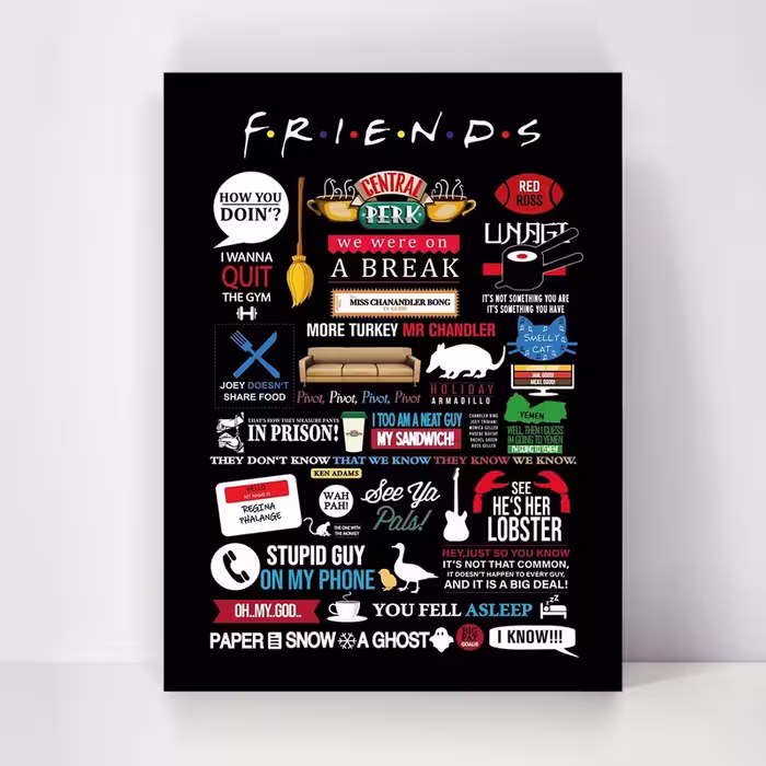 تابلو شاسی دکوراتیو با طرح سریال Friends، کد S-2174
