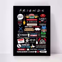 تابلو شاسی دکوراتیو با طرح سریال Friends، کد S-2174