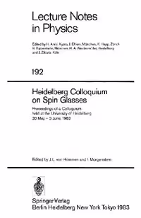 خرید و دانلود نسخه کامل کتاب Heidelberg Colloquium on Spin Glasses