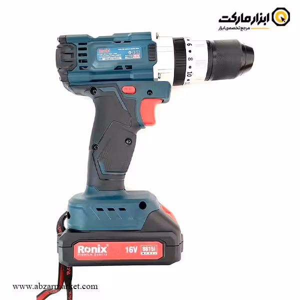 دریل شارژی چکشی رونیکس لیتیوم 16 ولت مدل 8615i