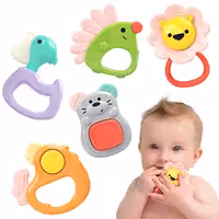 جغجغه دندانگیر 5 عددی هالی تویز Huile Toys