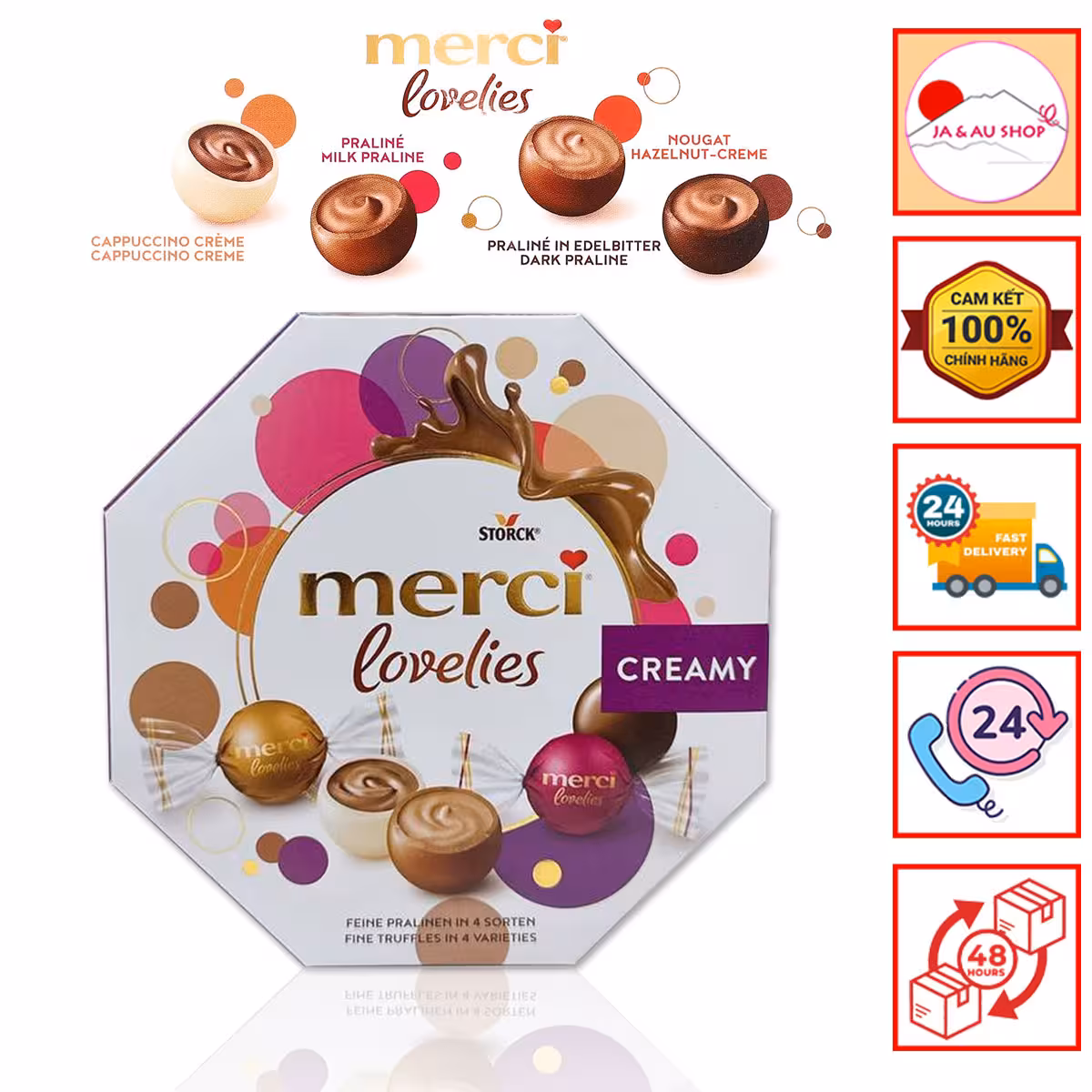 شکلات کادویی کرمی لاویز مرسی 185 گرمی