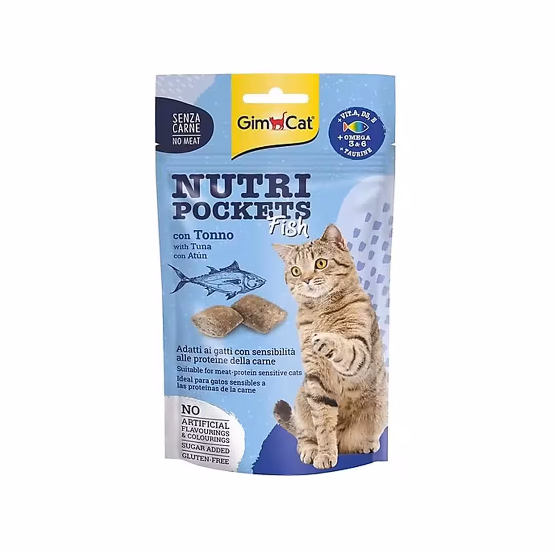 تشویقی گربه برند Gim Cat مدل ماهی تن وزن 60 گرم