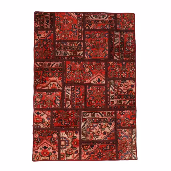 فرش دستباف یک و نیم متری مدل چهل تکه کد 4030241