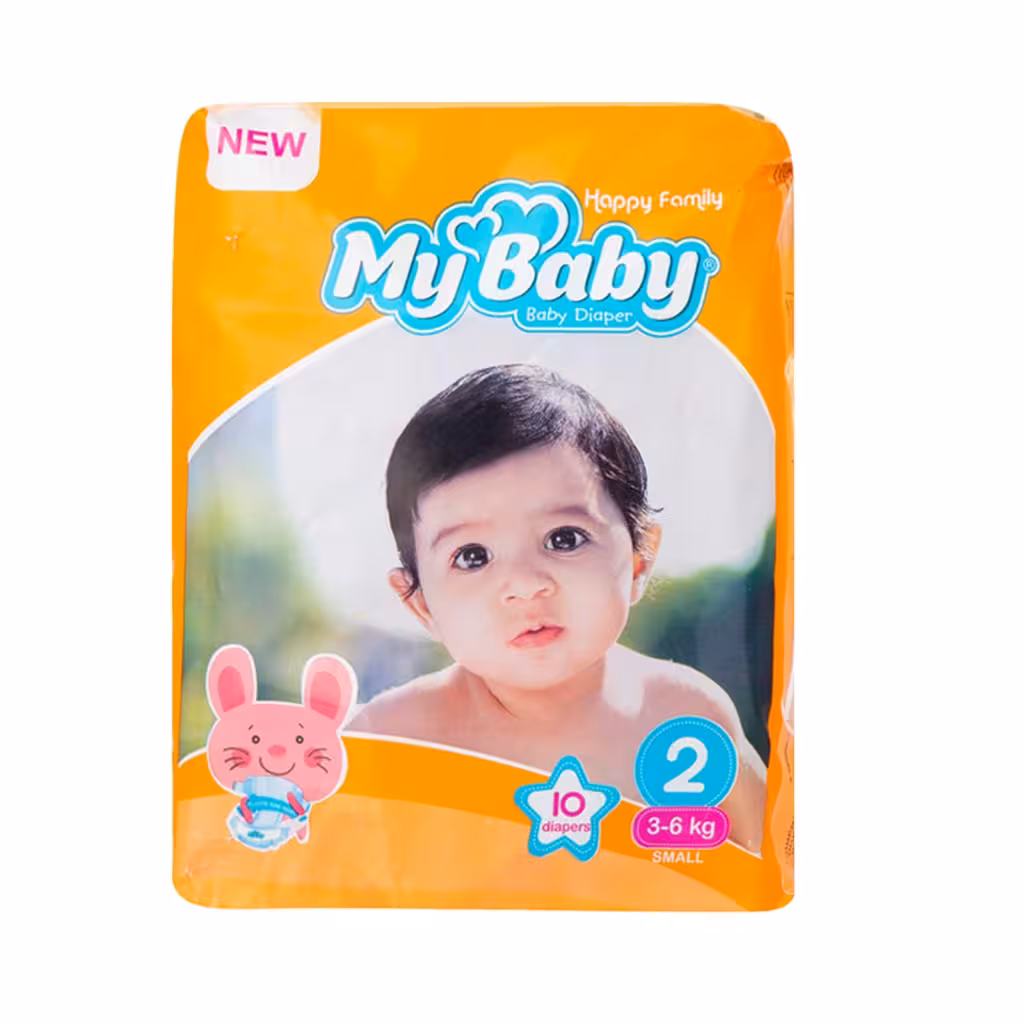 پوشک کامل بچه سری خانواده شاد سایز2 بسته 3 تا 6 کیلوگرم 10 عددی مای بیبی My Baby