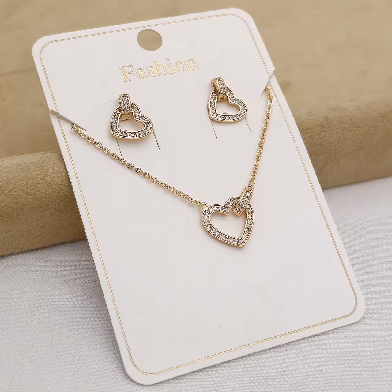 نیم ست فوق العاده جذاب ژوپینگ قلب سوارسکی هدیه ولنتاینی خاص ارسال رایگان