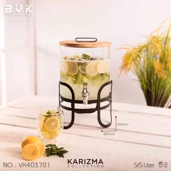 کلمن شیشه ای 5/5 لیتر Karizma BVK 403701