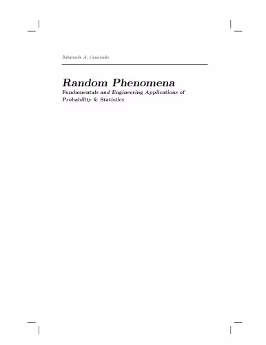خرید و دانلود نسخه کامل کتاب Random Phenomena: Fundamentals of Probability and Statistics for Engineers