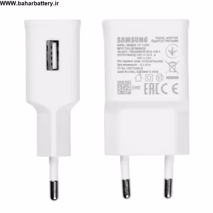 شارژر سامسونگ 15وات مدل EP-TA20EWE فست شارژر مناسب مدل GALAXY A01 CORE