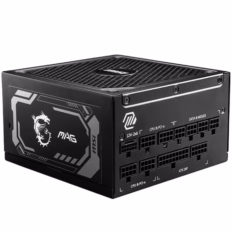 منبع تغذیه کامپیوتر تمام ماژولار ام اس آی مدل MAG A1000GL PCIE5 Gold توان 1000 وات