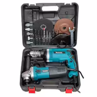 ست دریل و مینی سنگ برقی ماکیتا مدل 9555HN HP1630