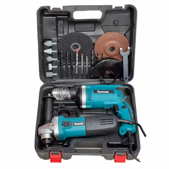 ست دریل و مینی سنگ برقی ماکیتا مدل 9555HN HP1630