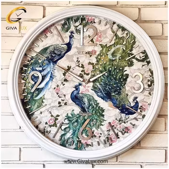 ساعت دیواری اورجینال ولدر PVC سفید| کد رفرنس 7017