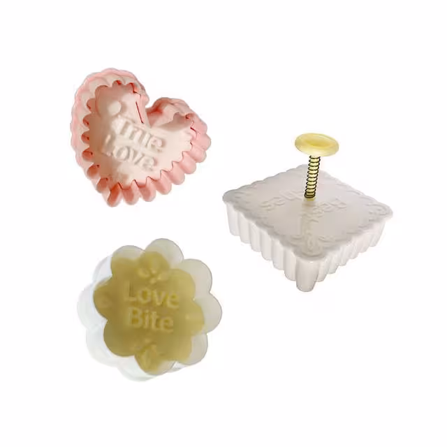 قالب شیرینی پلاستیکی فنر دار بسته 3 عددی