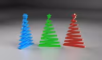 مدل سه بعدی درخت کریسمس فانتزی کد1 (STL)