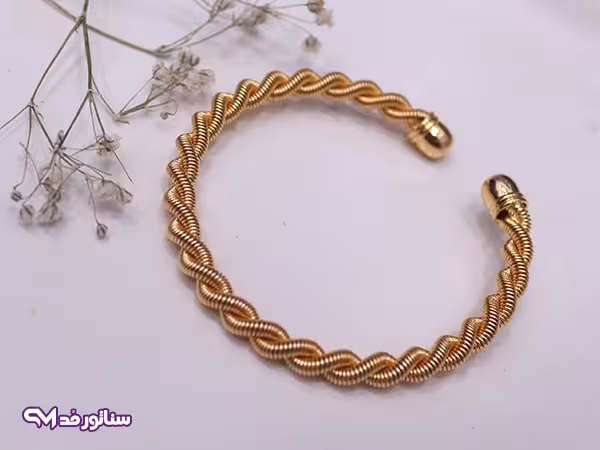 دستبند بنگل طرح طلا DZ0150