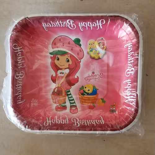 پیش دستی کاغذی طرح دختر توت فرنگی بسته  20 عددی