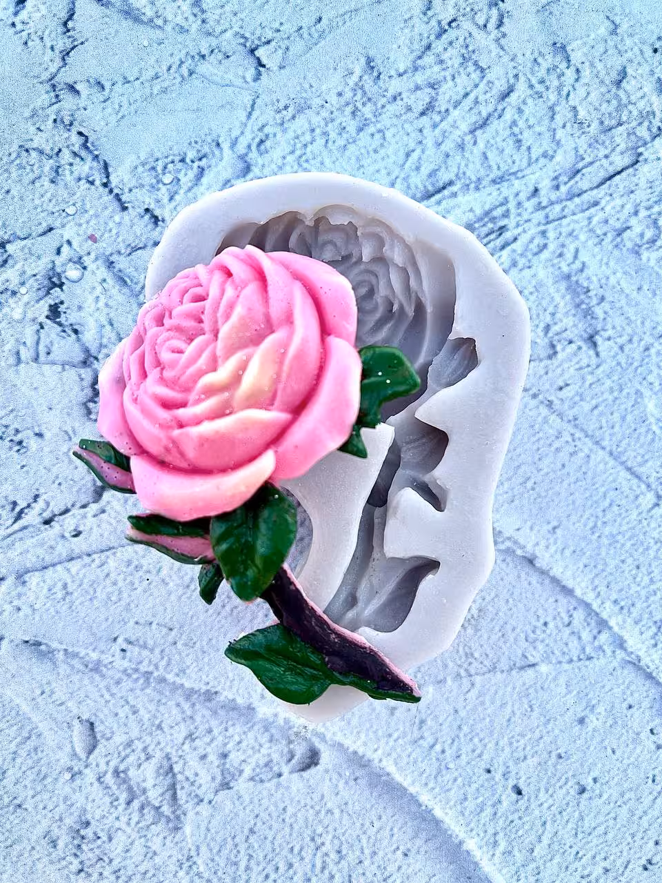 قالب سیلیکونی شاخه رز و غنچه