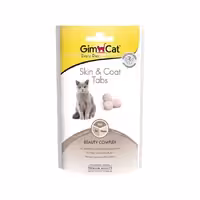 قرص مکمل پوست و مو گربه جیم کت (GimCat) مدل skin and coat Tabs