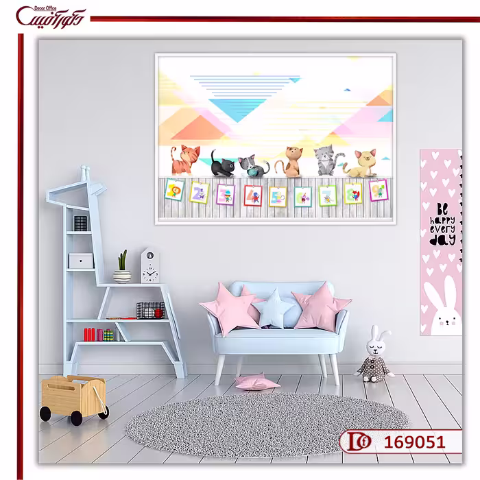تابلو دیواری کارتونی گربه R169051