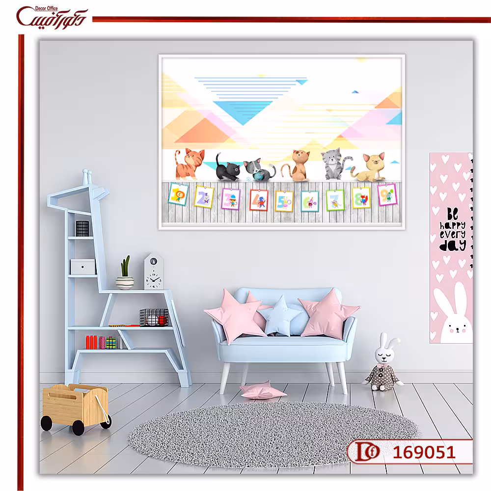 تابلو دیواری کارتونی گربه R169051