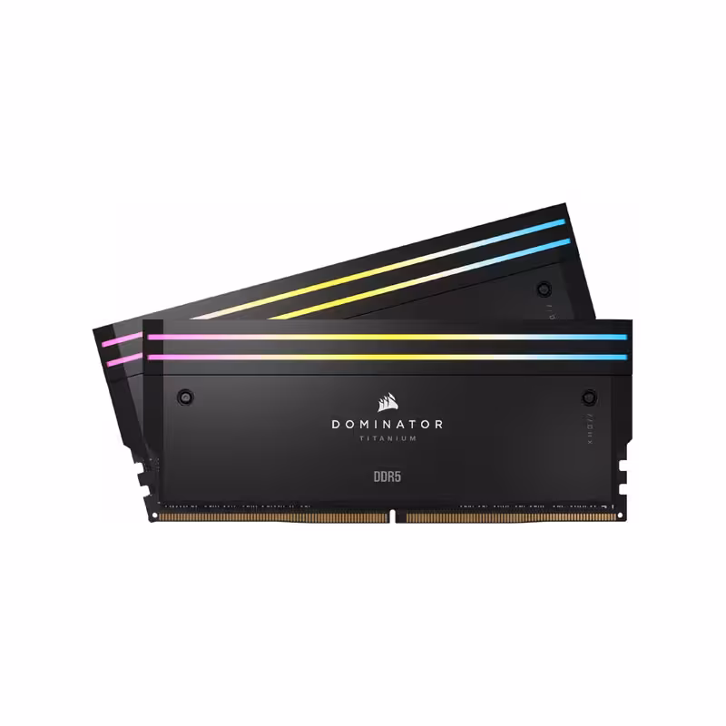 رم کورسیر CORSAIR DOMINATOR TITANIUM RGB BLACK 48GB (2x24GB) 8000MT/s CL38 DDR5