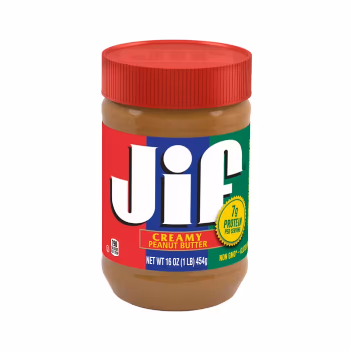 کره بادام زمینی جیف jif مدل کرمی 454 گرمی