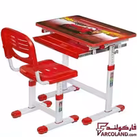 ست میز تحریر و صندلی مدل قابل تنظیم طرح ماشین ها (مکوئین) کد 18