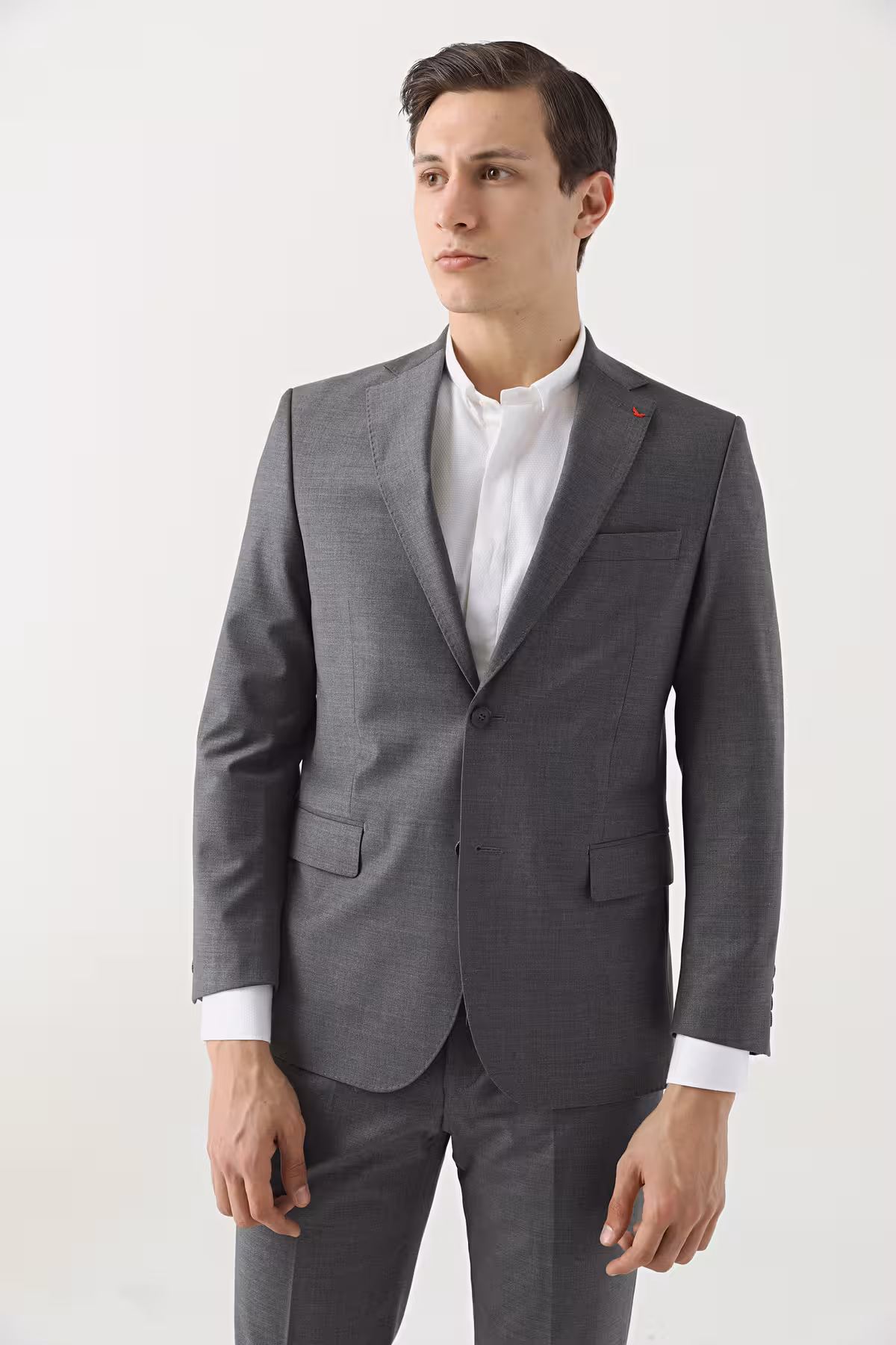 کت وشلوار مردانه DS GROOM COMFORT مناسب لباس تیم سفر مسطح خاکستری D'S Damat