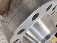 فلنج گلودار 8 اینچ استنلس استیل RTJ رده 40 کلاس 1500  B16.5 R50 از جنس  A SA182/F304