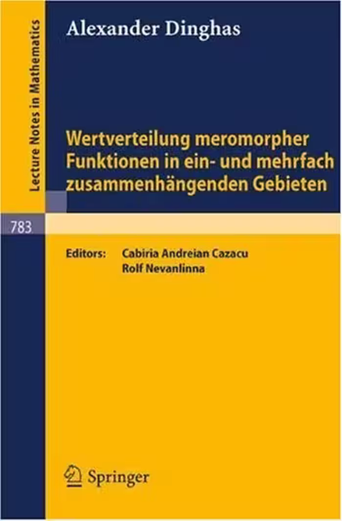 خرید و دانلود نسخه کامل کتاب Wertverteilung meromorpher Funktionen in ein- und mehrfach zusammenhangenden Gebieten