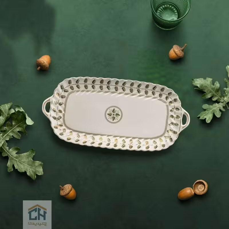 رولت خوری چینی کوچک گلدکیش طرح ROYSA مدل GK701120-2