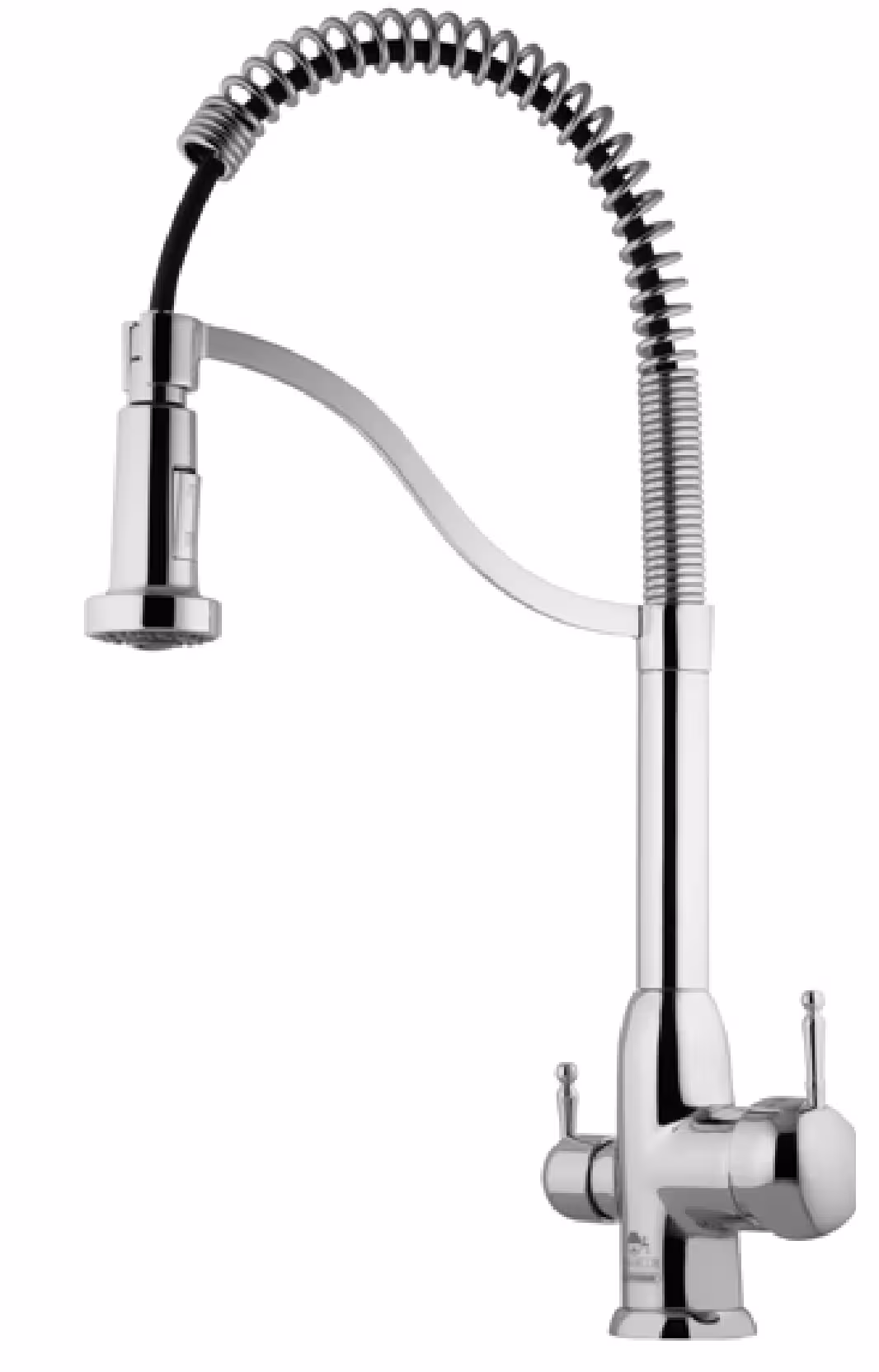 شیر آشپزخانه دومنظوره فنری درخشان مدل رز کروم