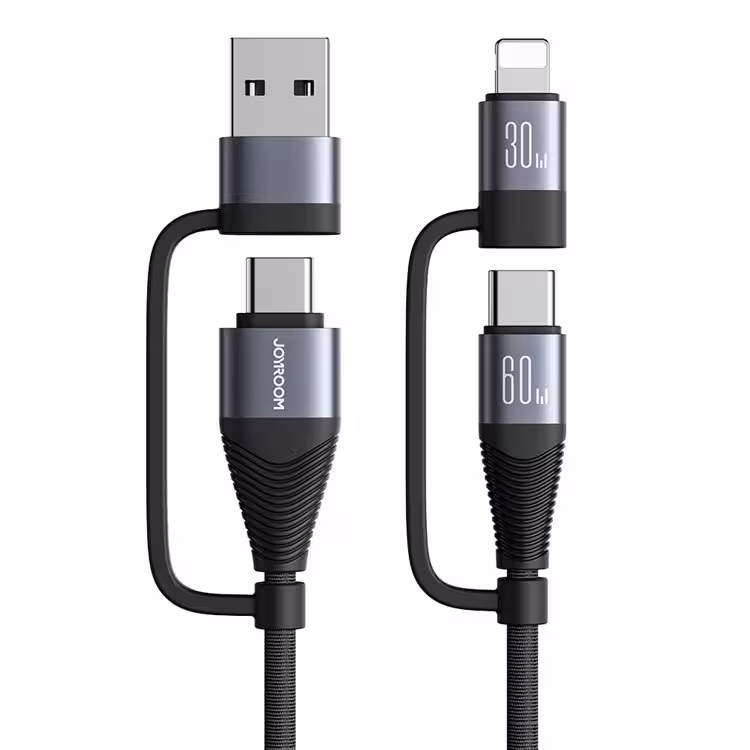 کابل تبدیل USB/USB-C به لایتنینگ/USB-C جوی روم مدل SA37-2T2 طول 12 متر