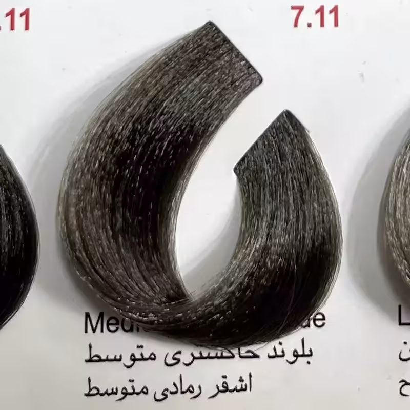 رنگ بلوند خاکستری متوسط 711 ،رنگ مو کم آمونیاک پیلون ویک عدد اکسیدان | amazonchi