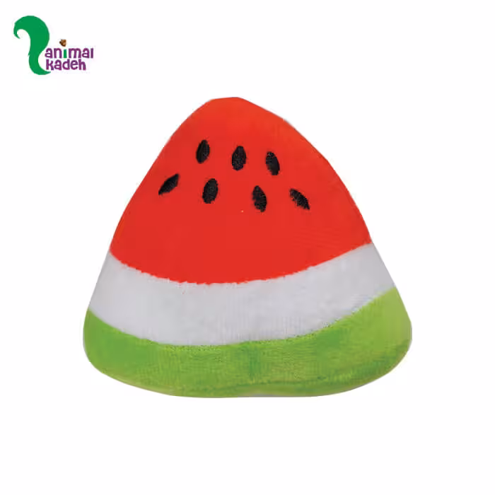 اسباب بازی سگ و گربه هندوانه مخملی صدادار