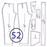 الگوی شلوار ترک سایز 52