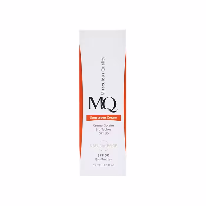 کرم ضدآفتاب بایو تاچ بژ طبیعی SPF50 ام کیو 55 میلی‌لیتر MQ