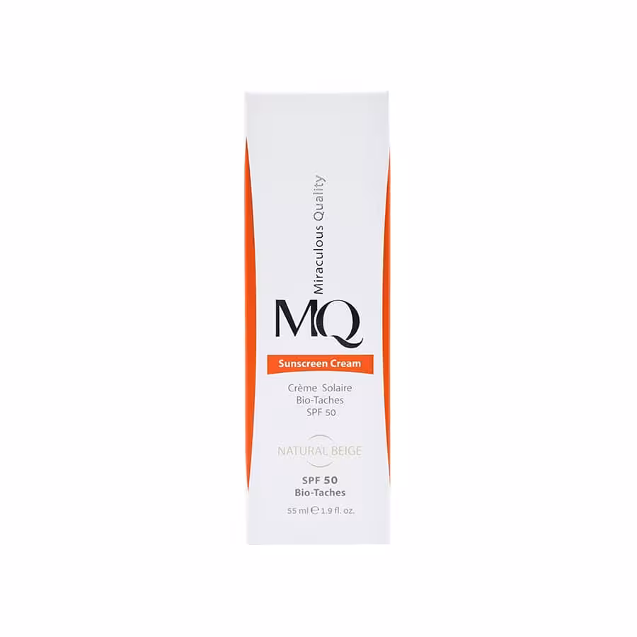 کرم ضدآفتاب بایو تاچ بژ طبیعی SPF50 ام کیو 55 میلی‌لیتر MQ