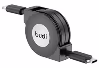 کابل جمع شونده ‌USB-C به USB-C بودی مدل Budi DC233TT10B طول 1 متر با گارانتی 18 ماهه شرکتی (6 ماه تعویض)
