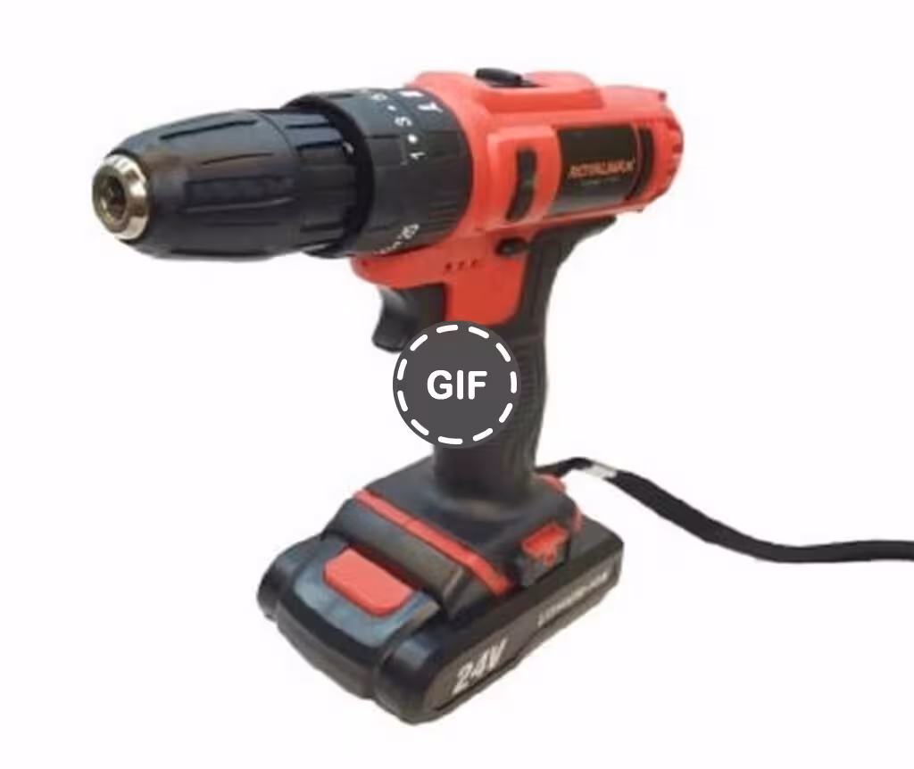 دریل شارژی 24 ولتی رویال مکس چکشی دو باطری مدل 24W