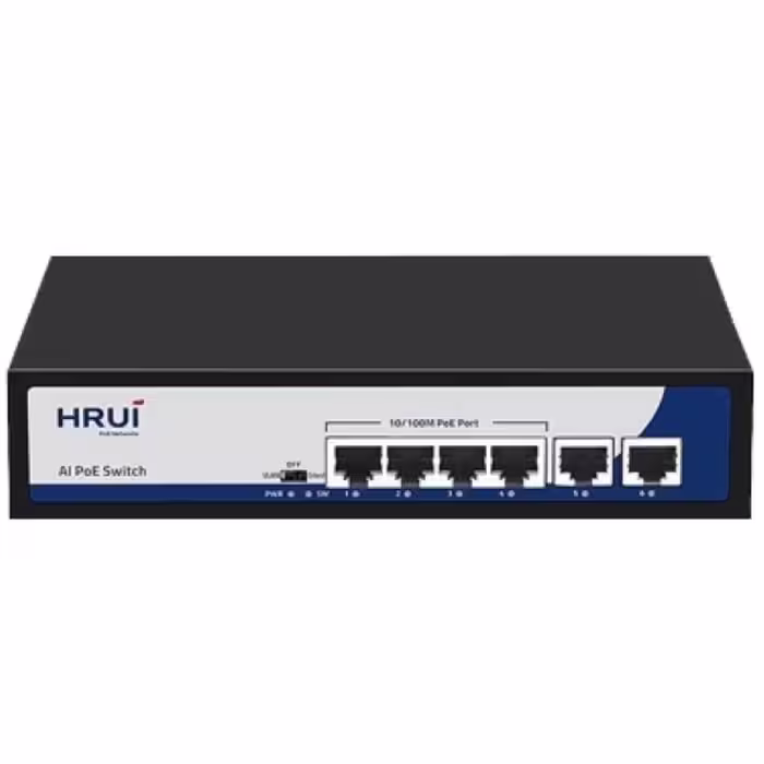 سوئیچ شبکه 4 پورت PoE مدل HR900-AF-42N