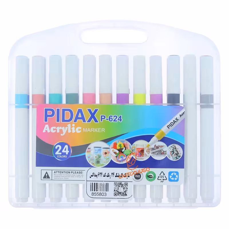 قیمت و خرید ماژیک اکریلیک 24 رنگ P-624 پیداکس PIDAX